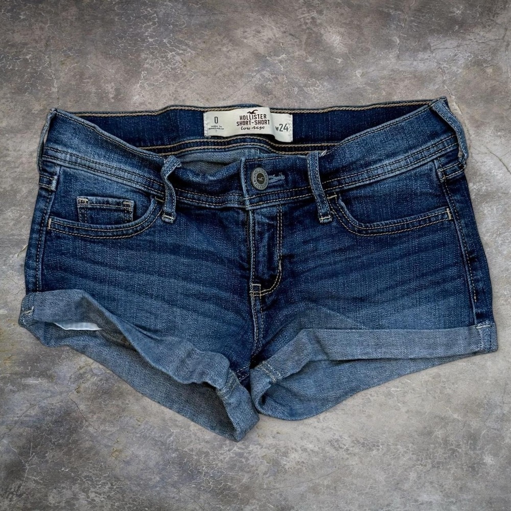 Vintage Hollister Short Short Low Rise Denim Shorts Women's Size 0 Beachy Summer